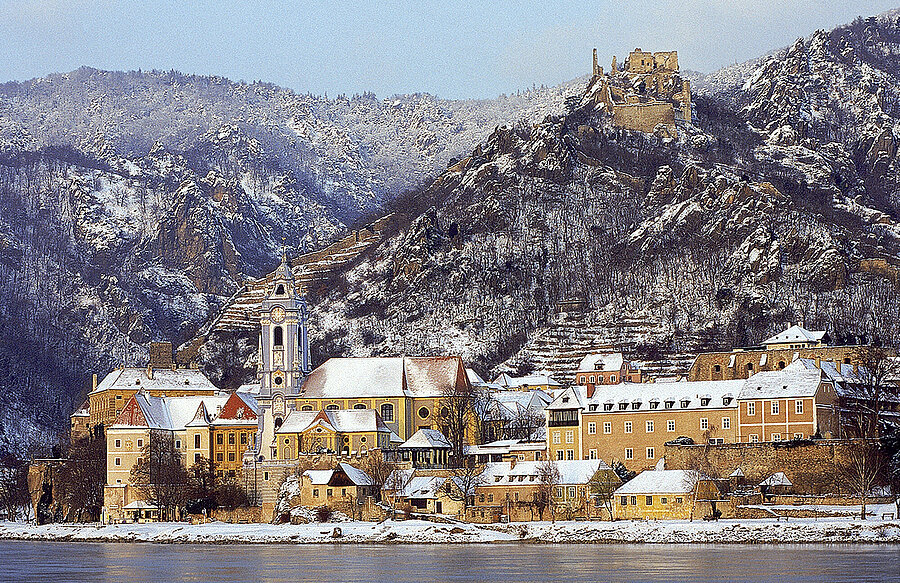 Verschneites Dürnstein Wachauer Advent