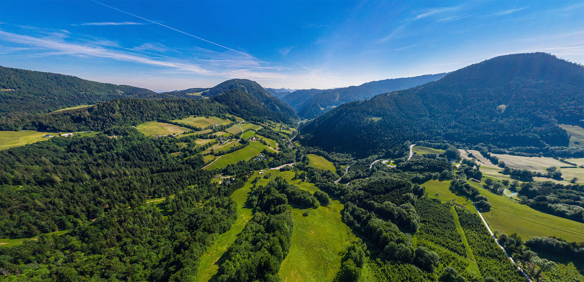 Pielachtal aus der Vogelperspektive