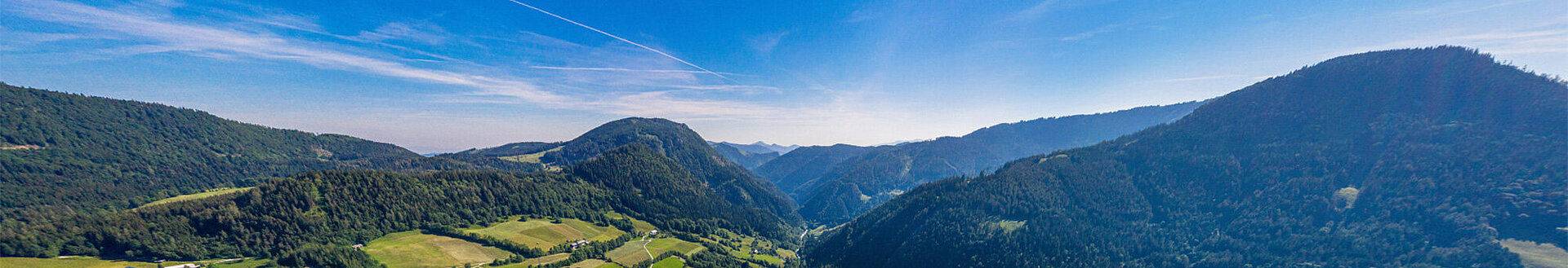 Landschaft aus der Vogelperspektive